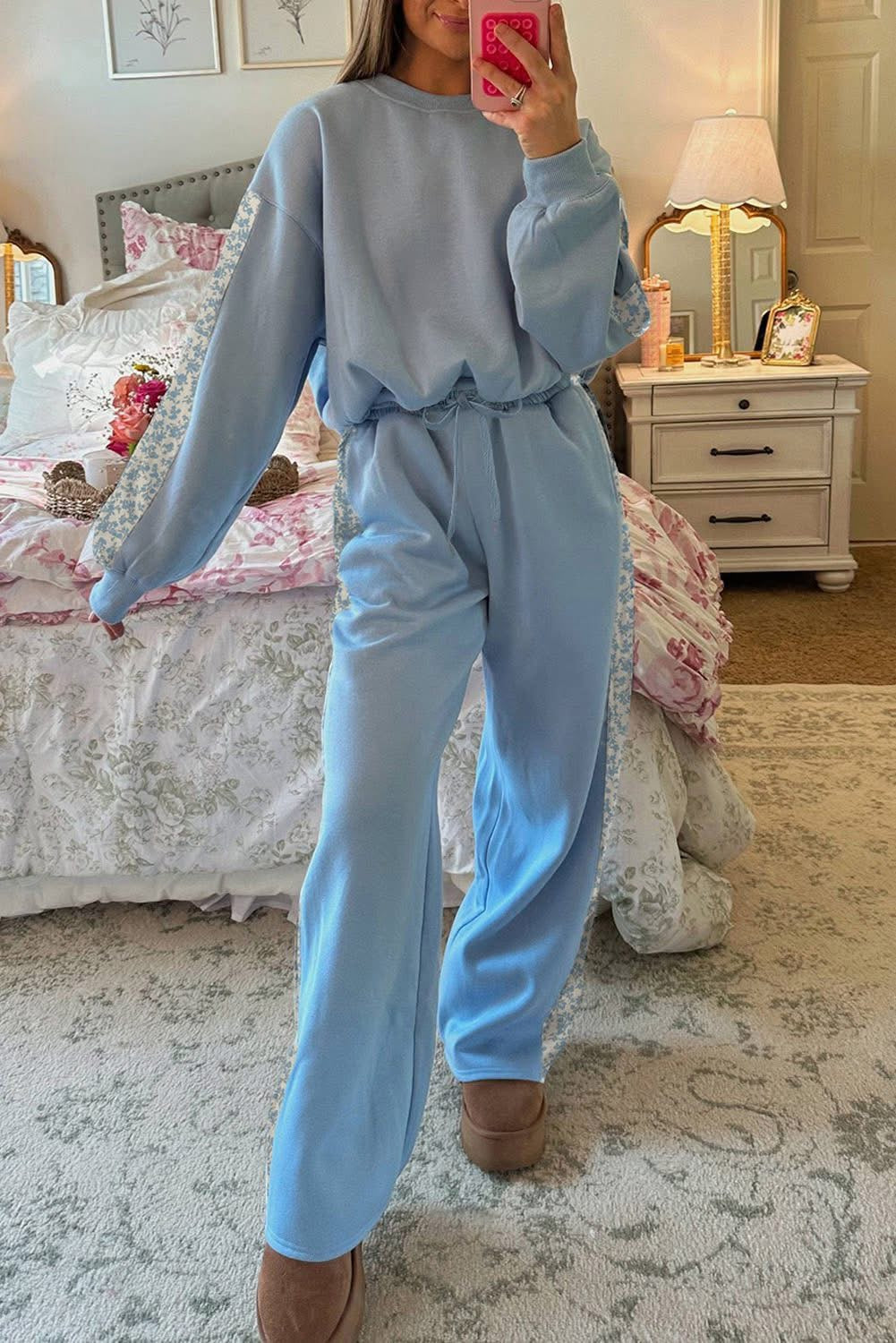 Blue Floral Patchwork Lounge Set (pre-order)