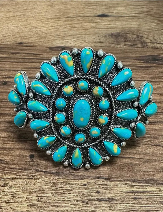 Turquoise Western Cuff Bracelet INS