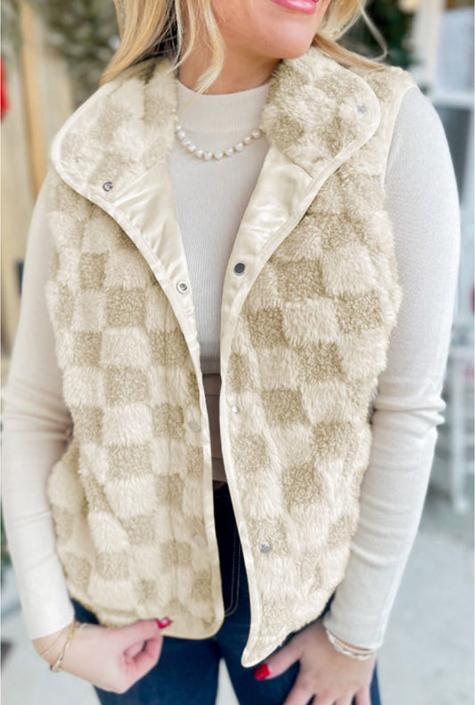 Sherpa Checkered Vest INS