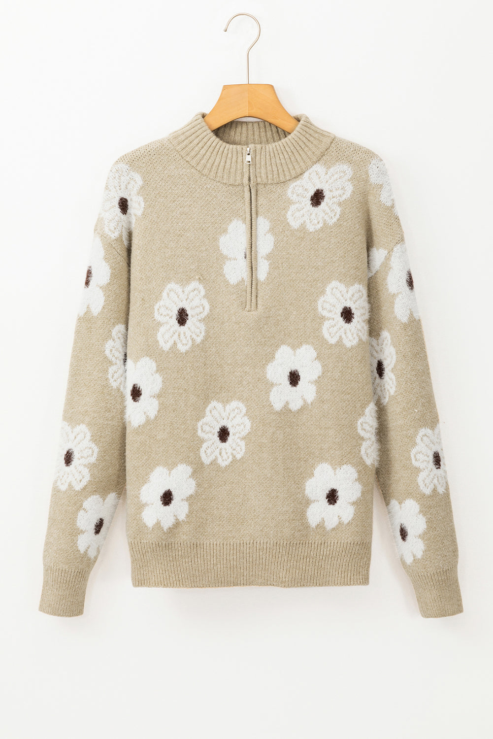 Khaki Floral Sweater LT