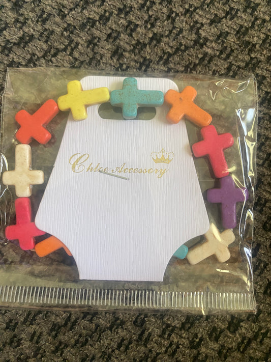 Colorful Cross Bracelet INS