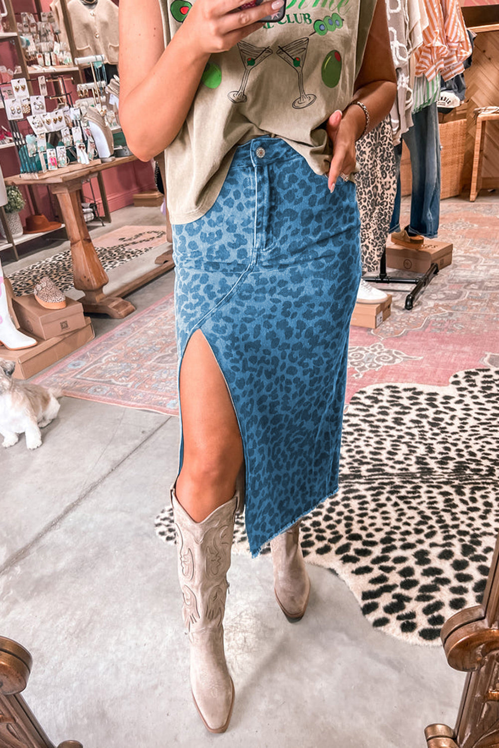 Leopard Midi Skirt RTS
