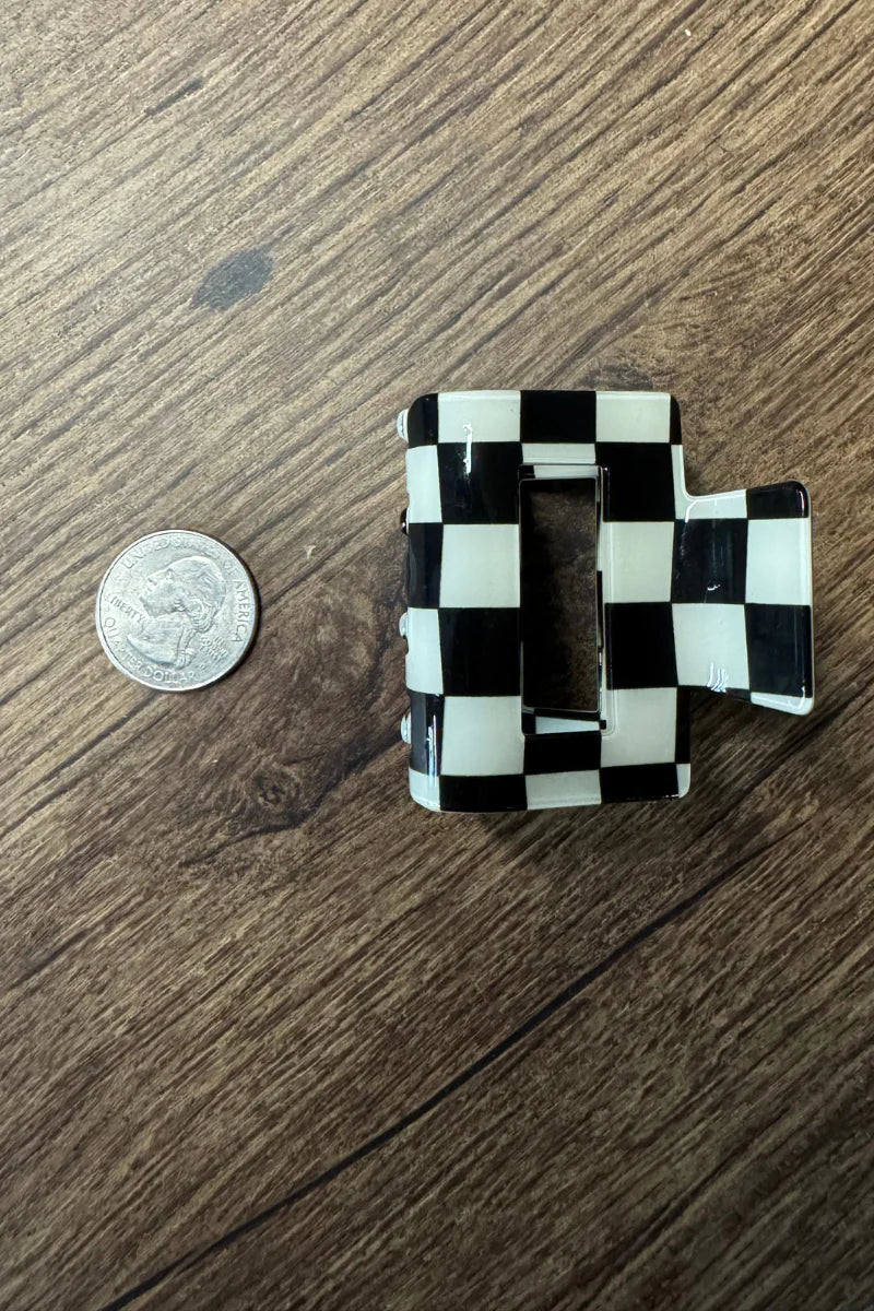 Small Checkered Claw Clips INS