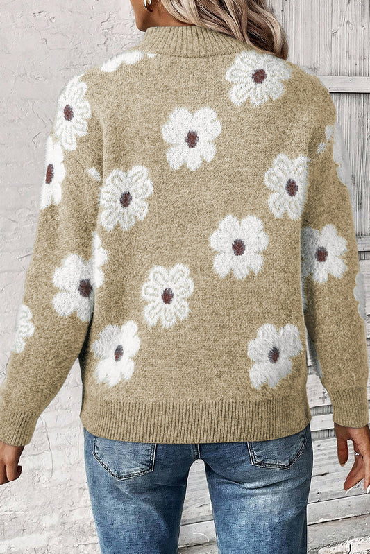 Khaki Floral Sweater LT