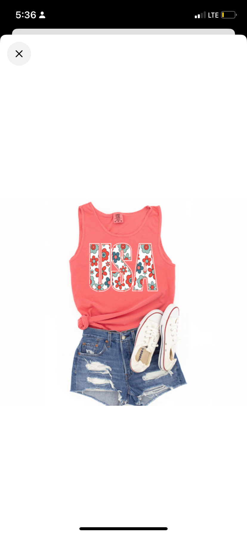 Floral USA tank INS