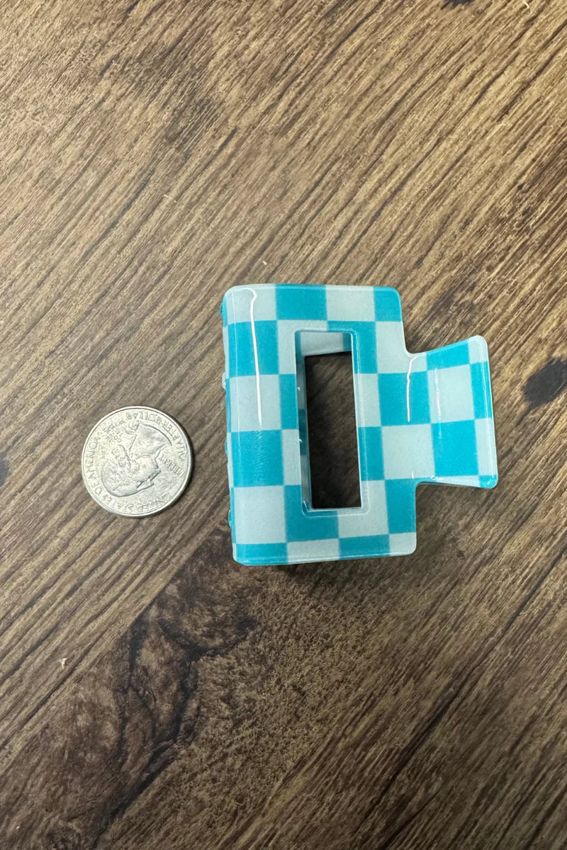 Small Checkered Claw Clips INS