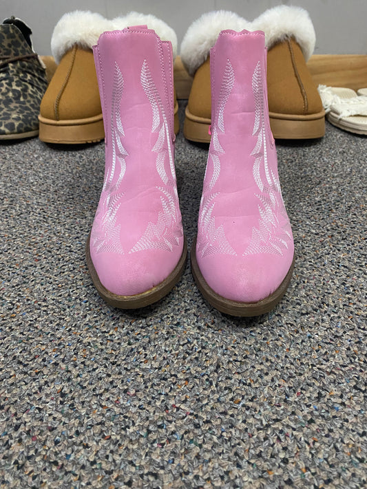 Pink cowboy booties INS