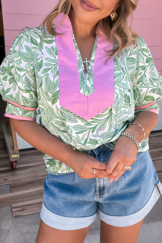 Green Leaves Blouse LT