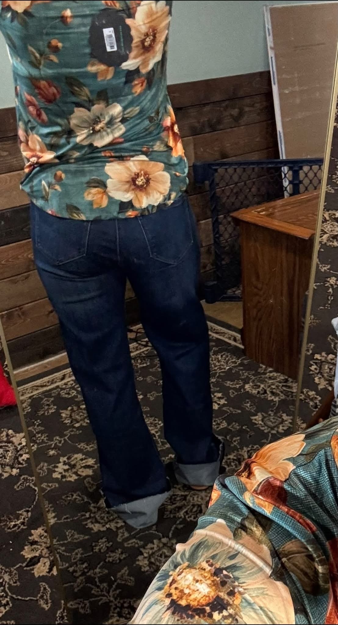 SK Cuffed Straight Leg Jeans INS