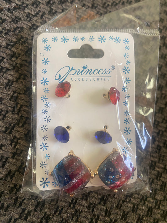 America Stud Earring Set INS