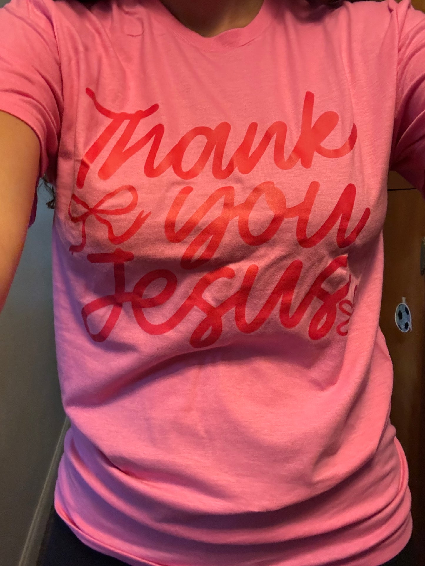 Pink Thank You Jesus Tee INS