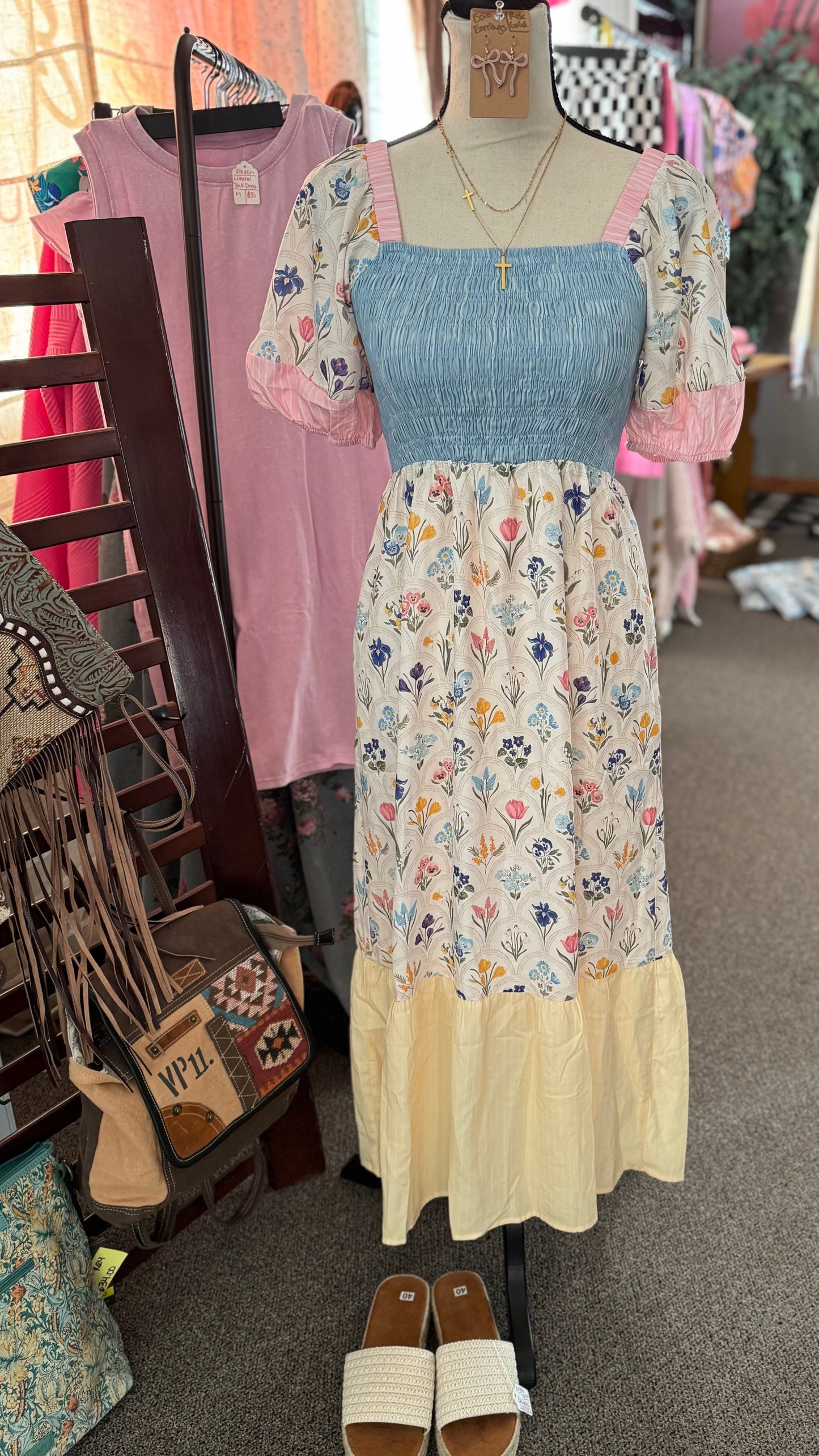 Floral Patchwork Dress INS