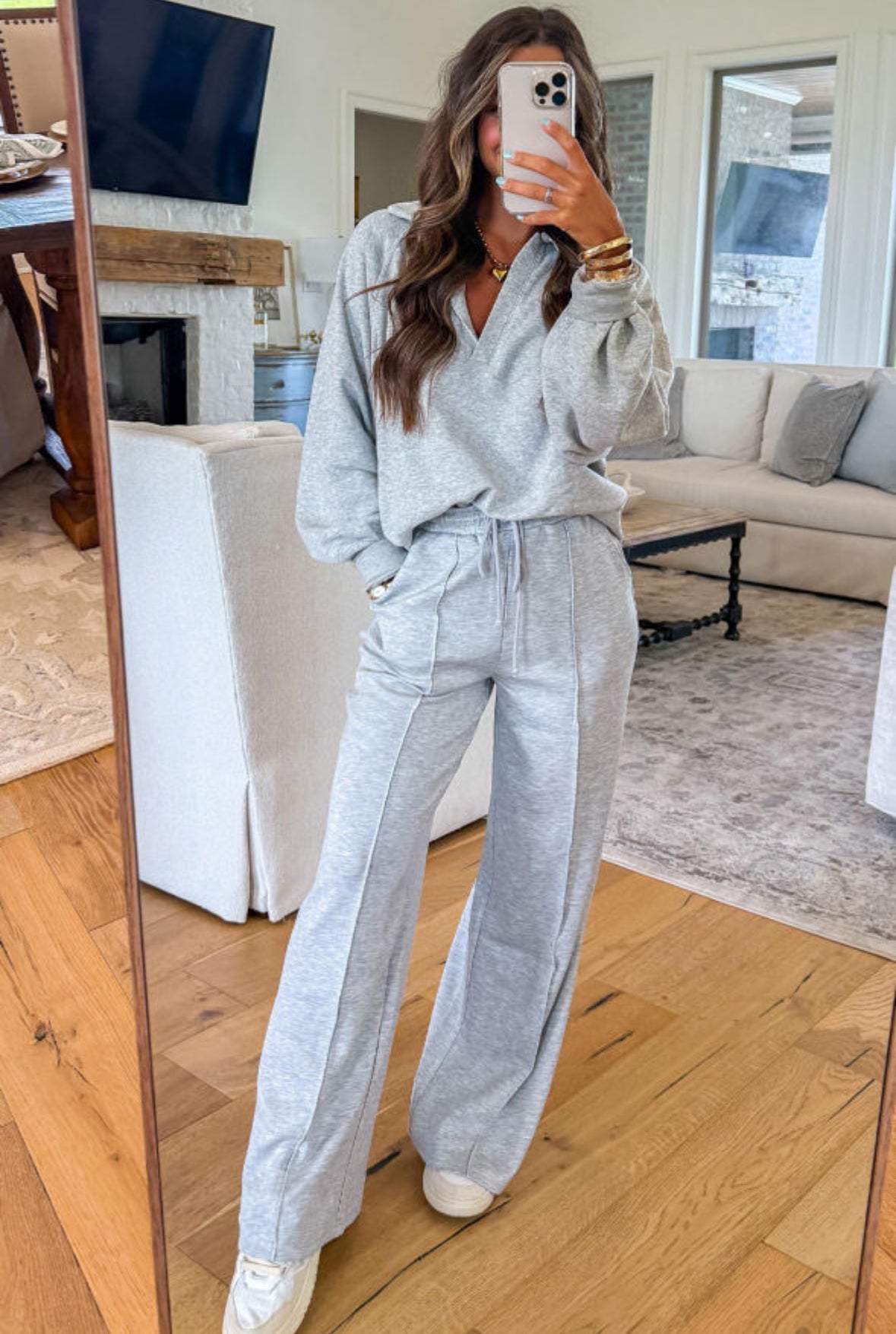Grey Long Sleeve Pants Set (Pre-Order)