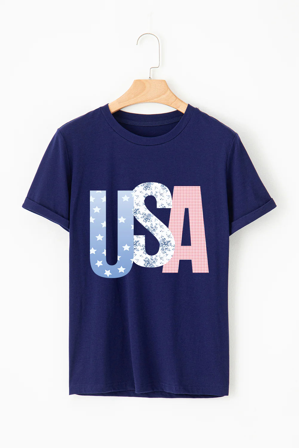 Blue USA Graphic Top INS