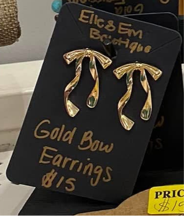 Gold Bow Earrings INS