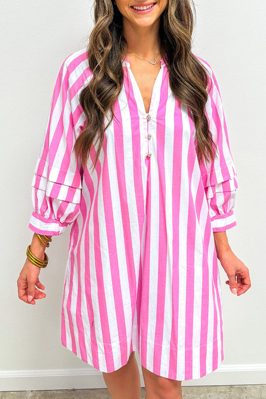 Rose Stripe Loose Dress LT