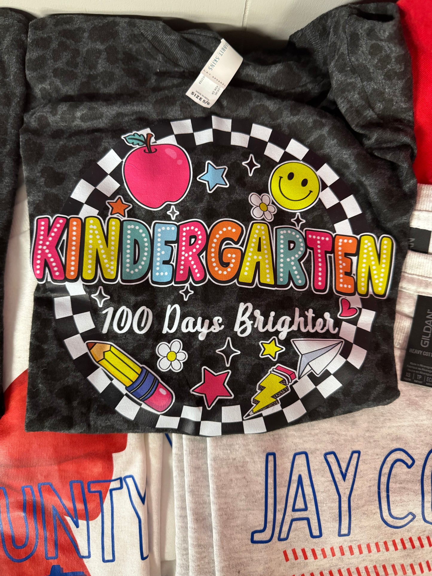 Kindergarten 100 Days Brighter Tee INS