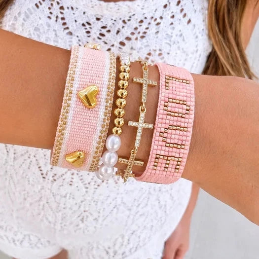 Jewel Cross Bracelet INS