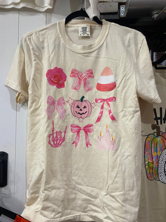 Pink Bows and Candy corn Tee INS
