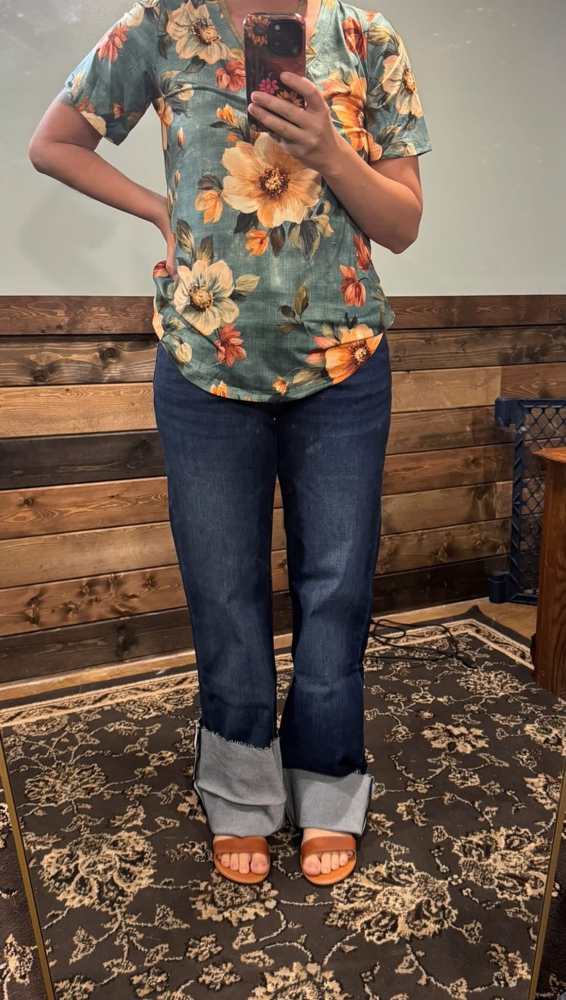 SK Cuffed Straight Leg Jeans INS