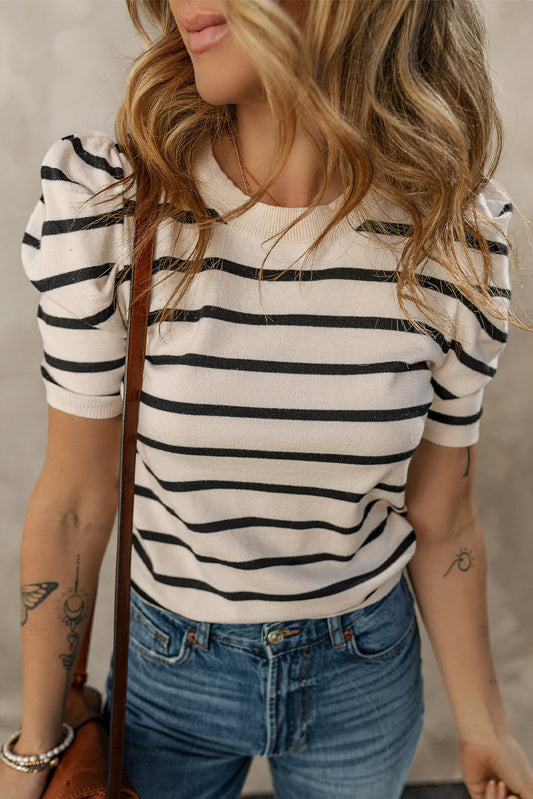 Stripe Ribbed Blouse June.