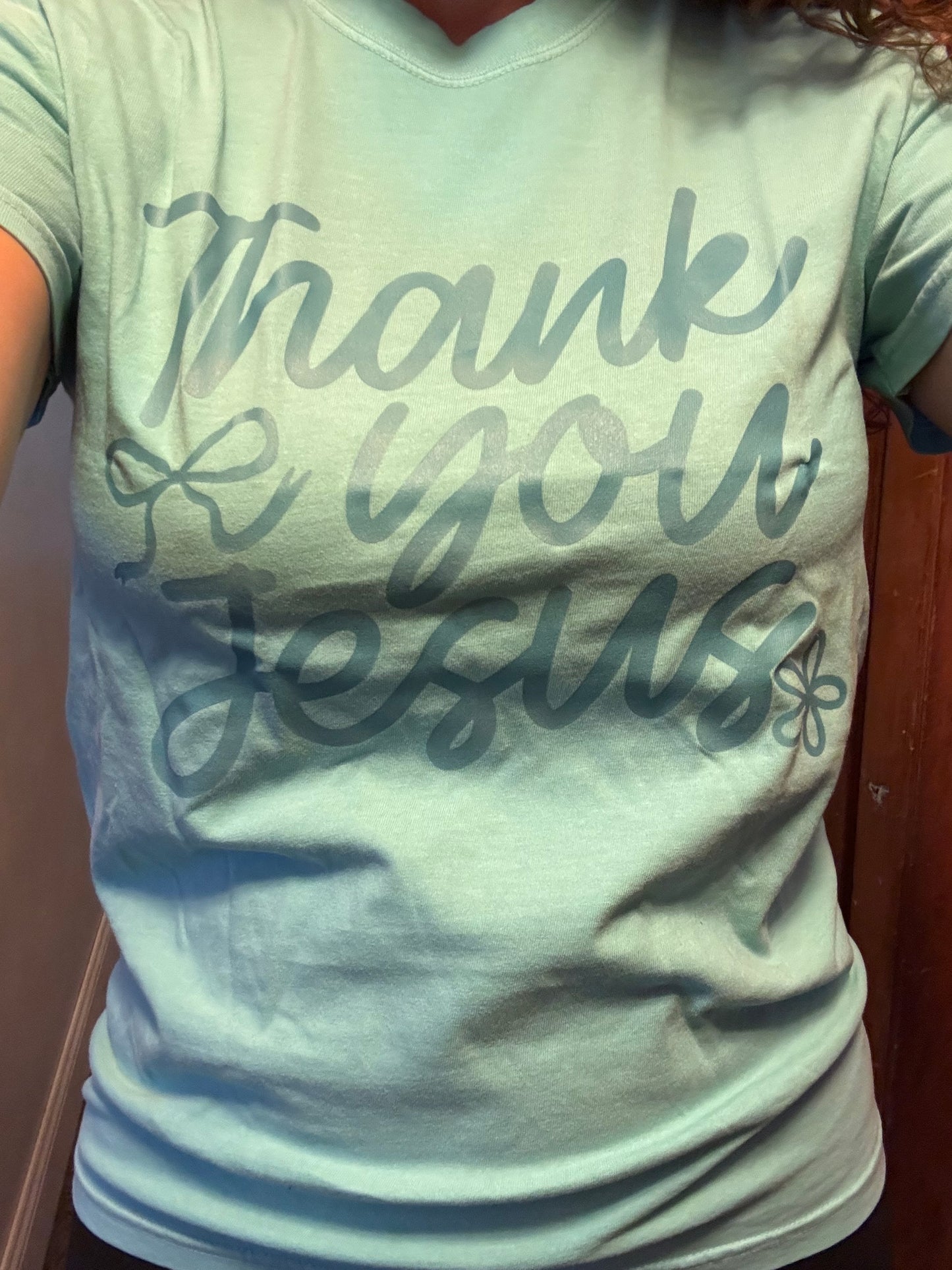 Blue Thank You Jesus Tee INS