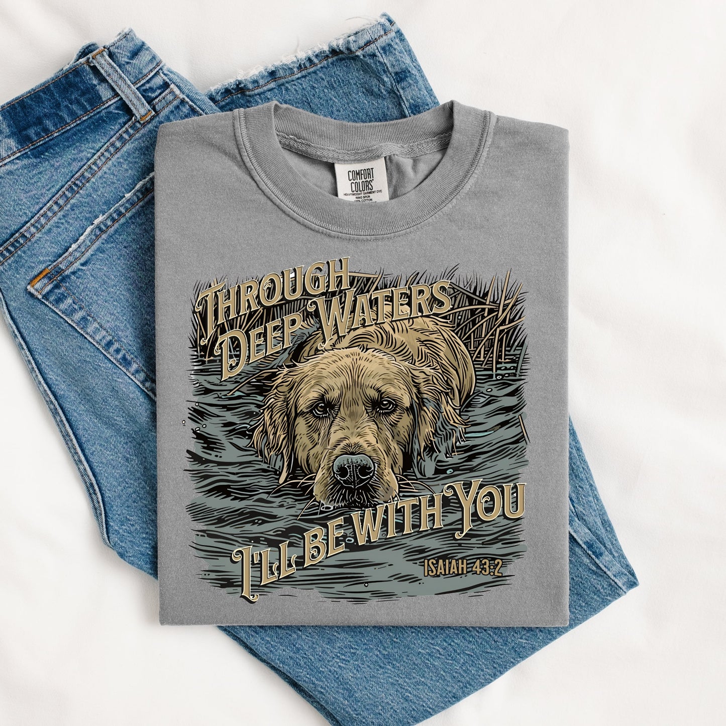 Through Deep Waters Dog Tee.