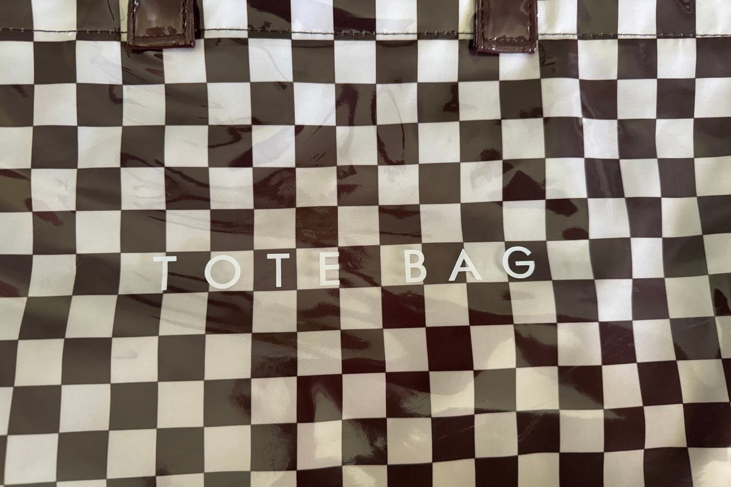 Brown Checkered TOTE bag INS