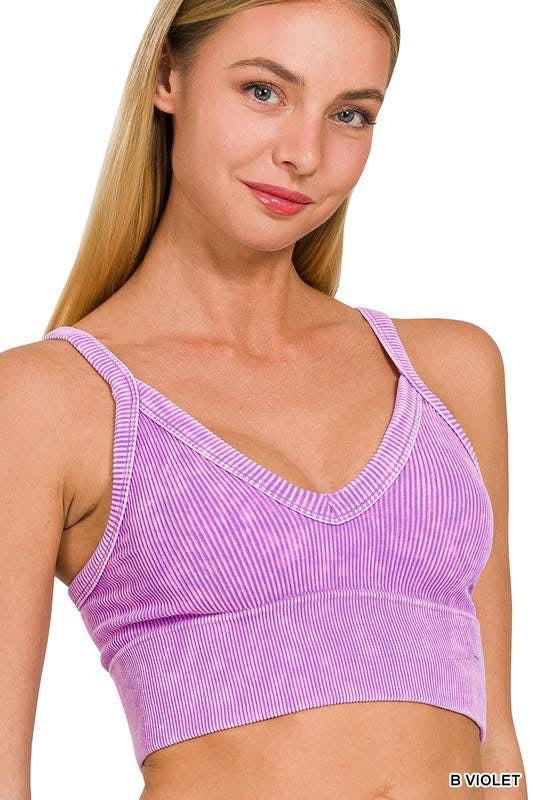 Violet Ribbed Cropped Cami INS