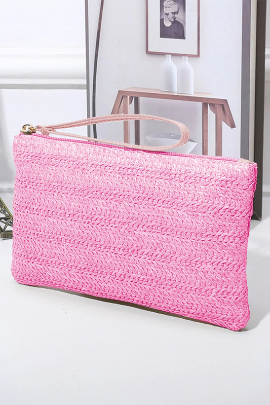 Pink Woven Wristlet INS