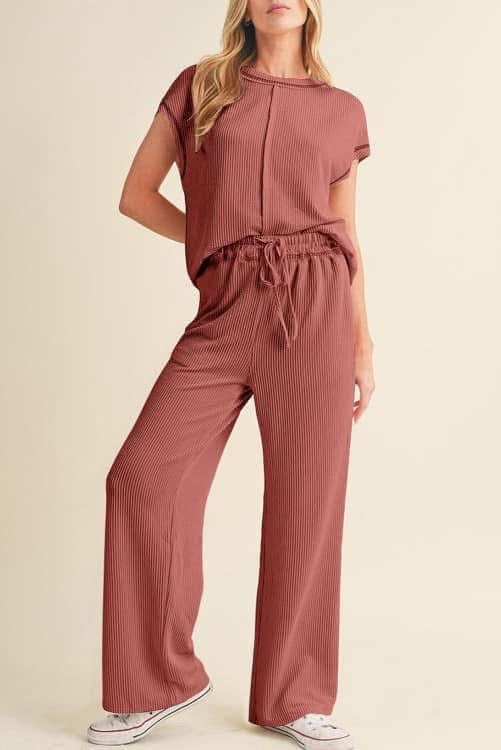 Corded Pants Set (TYT-PreOrder) Mineral Red