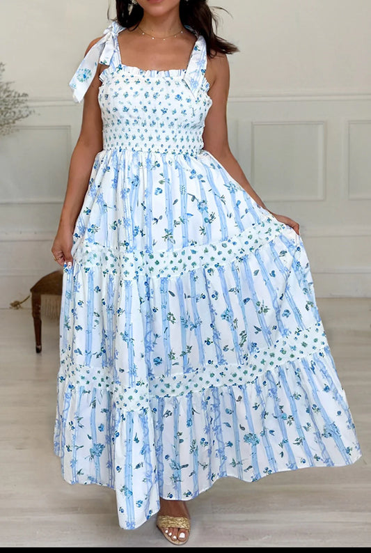 Floral Tiered Maxi Dress INS