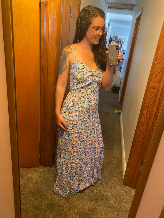 Blue Floral Maxi Dress INS