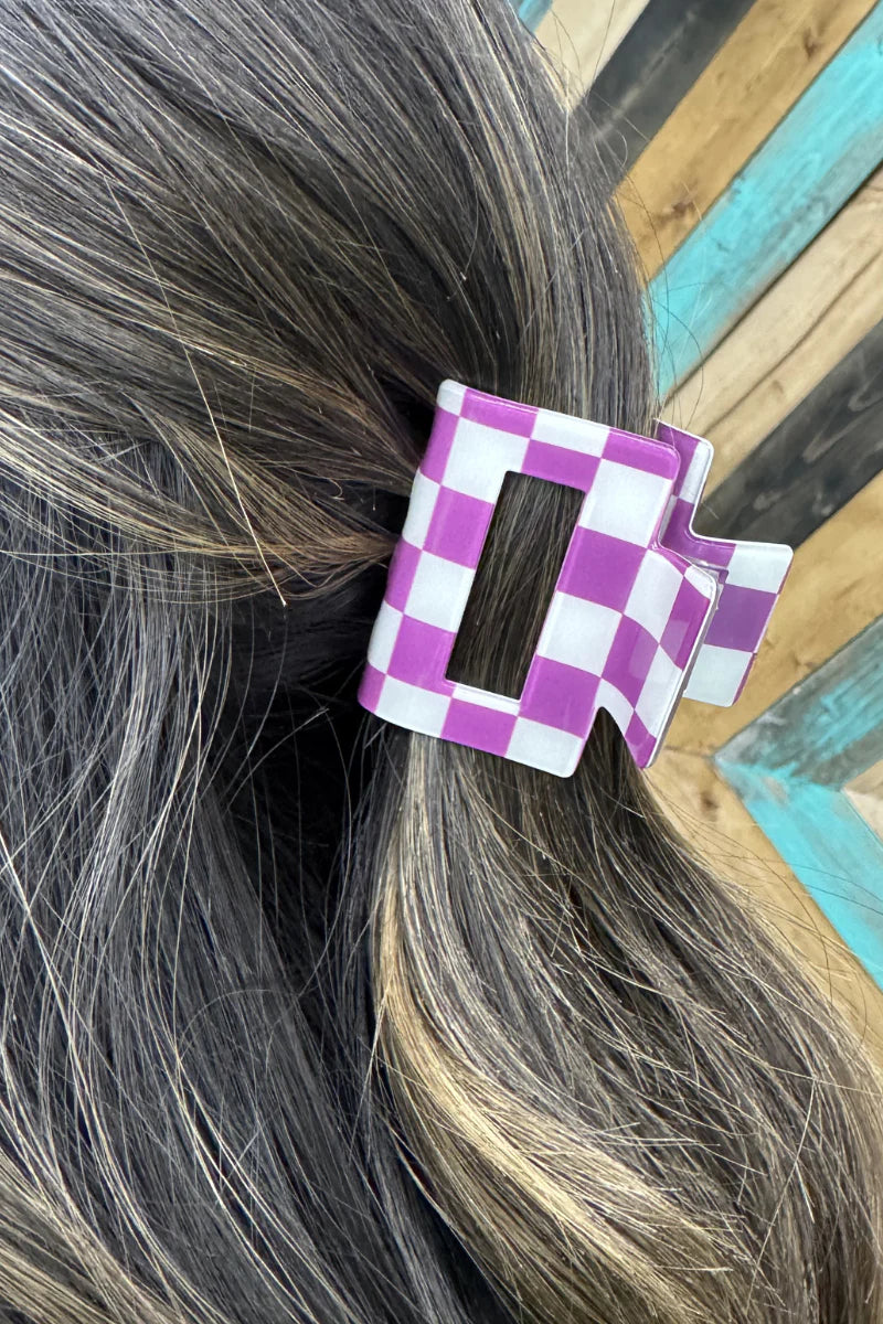 Small Checkered Claw Clips INS
