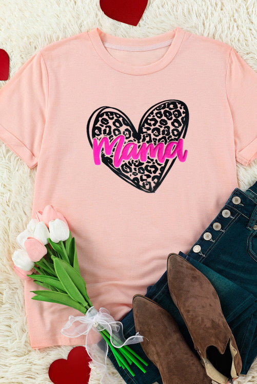 Mama Leopard Heart Tee INS