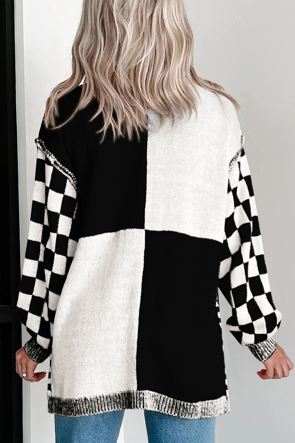 Checkered Cardigan LT