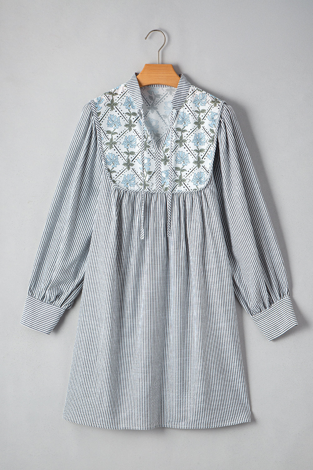 Black Stripe Floral Dress LT