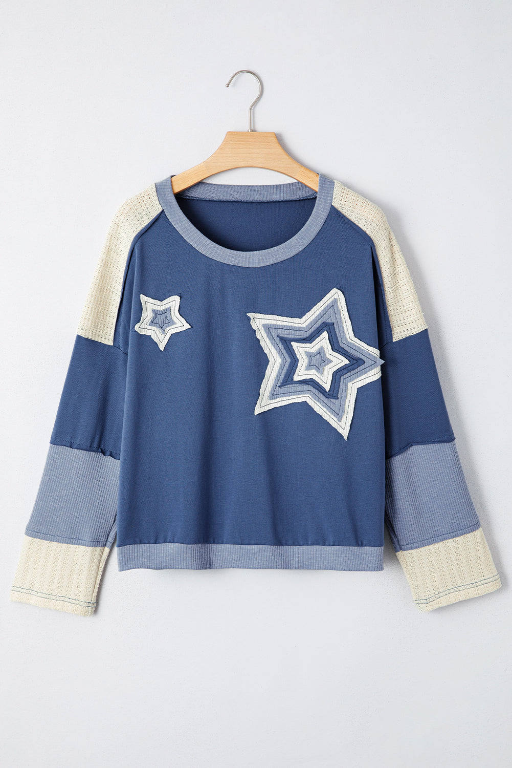 Blue Colorblock Star Top August.