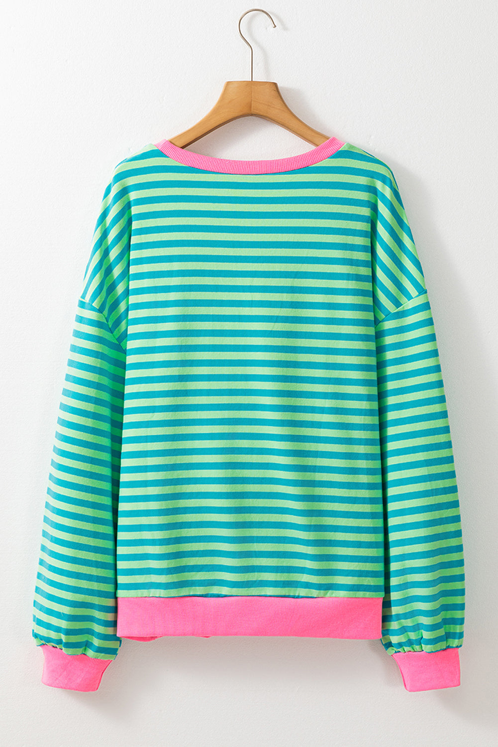 Blue Stripe Oversize Pullover LT