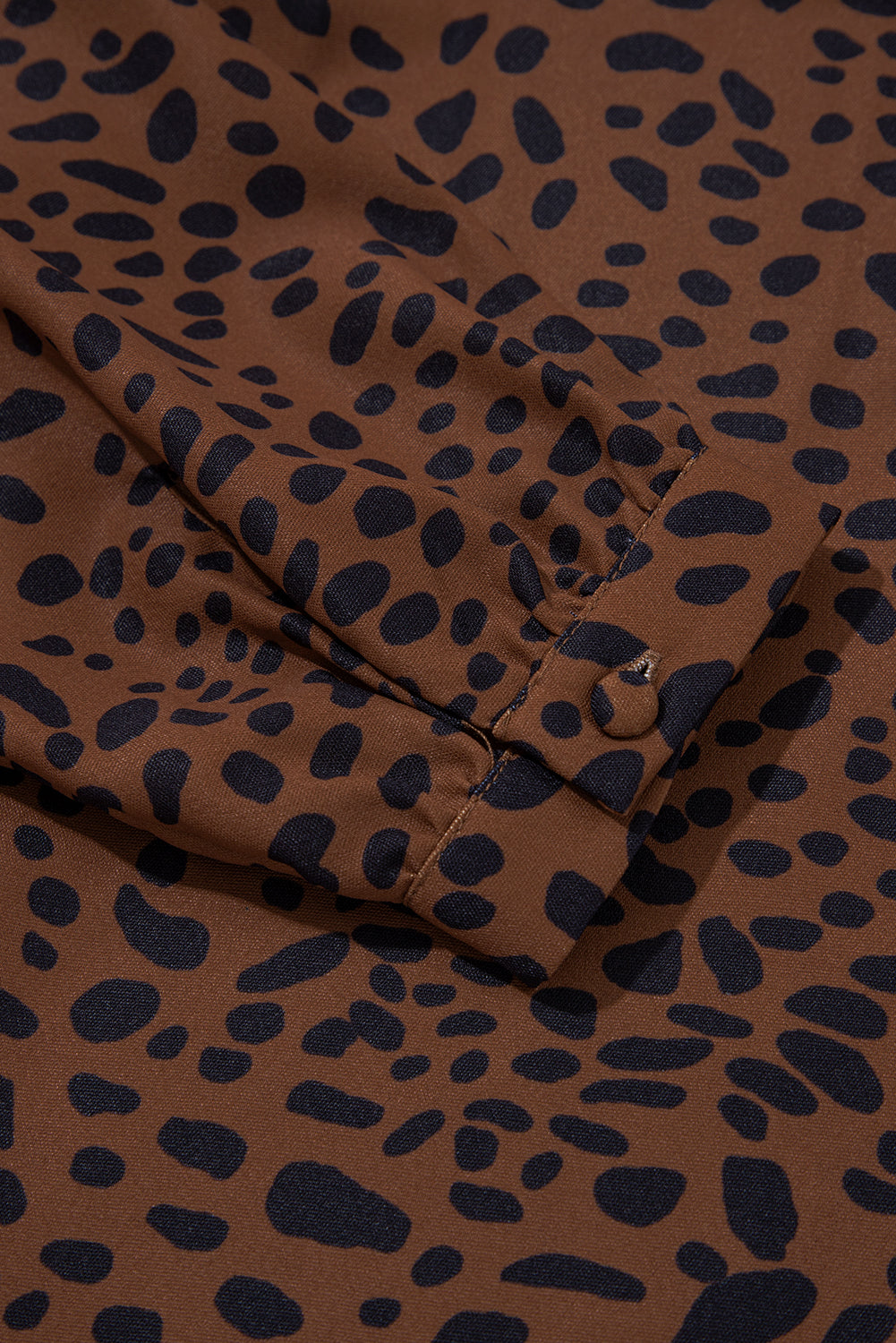 Brown Leopard Ruffle Sleeve Blouse August.