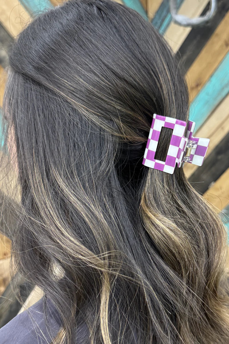 Small Checkered Claw Clips INS