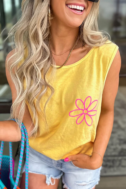 Yellow Flower Tank (Pre-order)