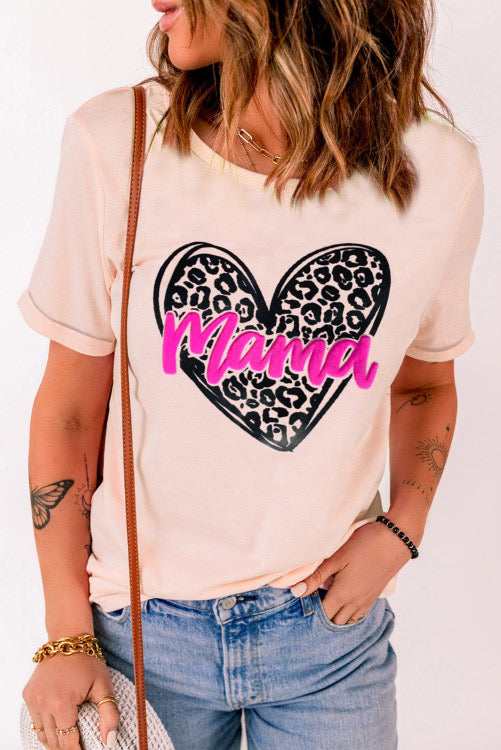 Mama Leopard Heart Tee INS