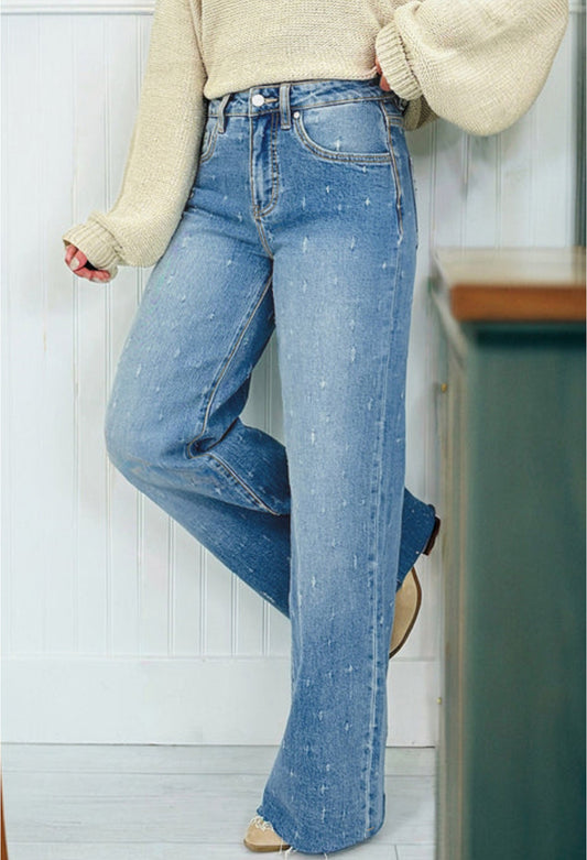 Distressed Detailing Jeans INS