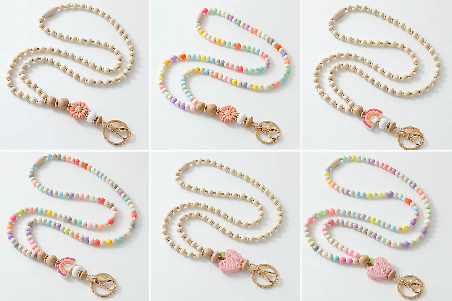 Breakaway Wooden Beaded Lanyard (Pre-Order)
