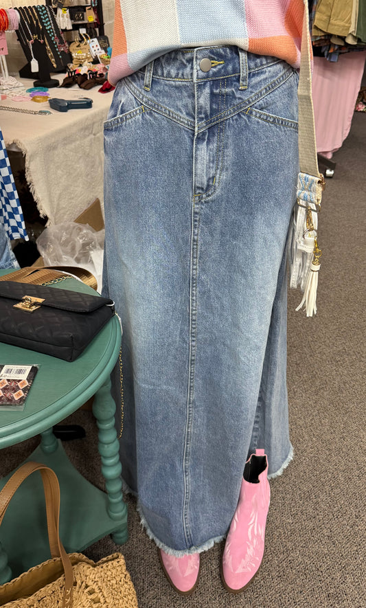 Denim Maxi Skirt INS