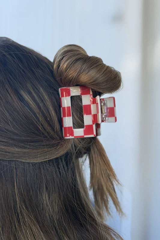 Small Checkered Claw Clips INS