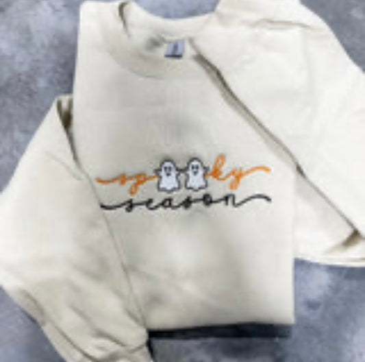 Embroidered Spooky Season Sweatshirt INS