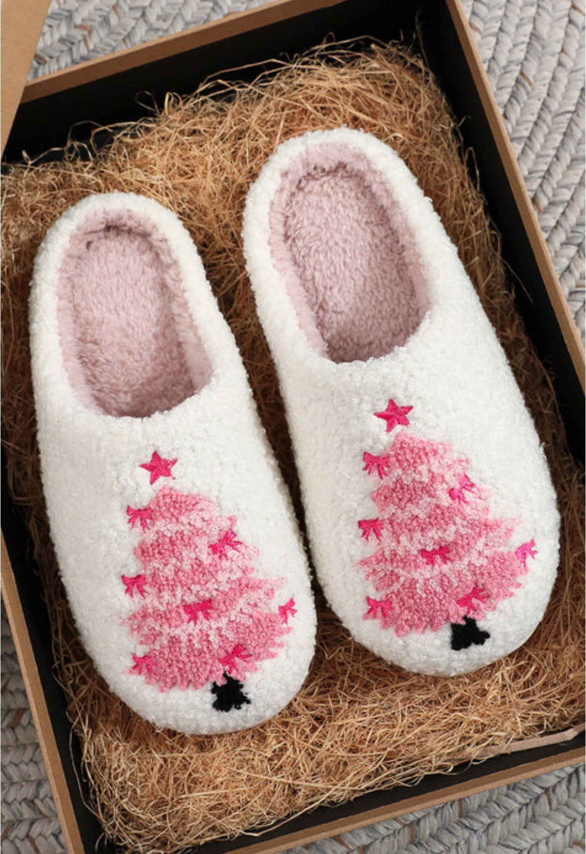 Pink Tree Slippers INS