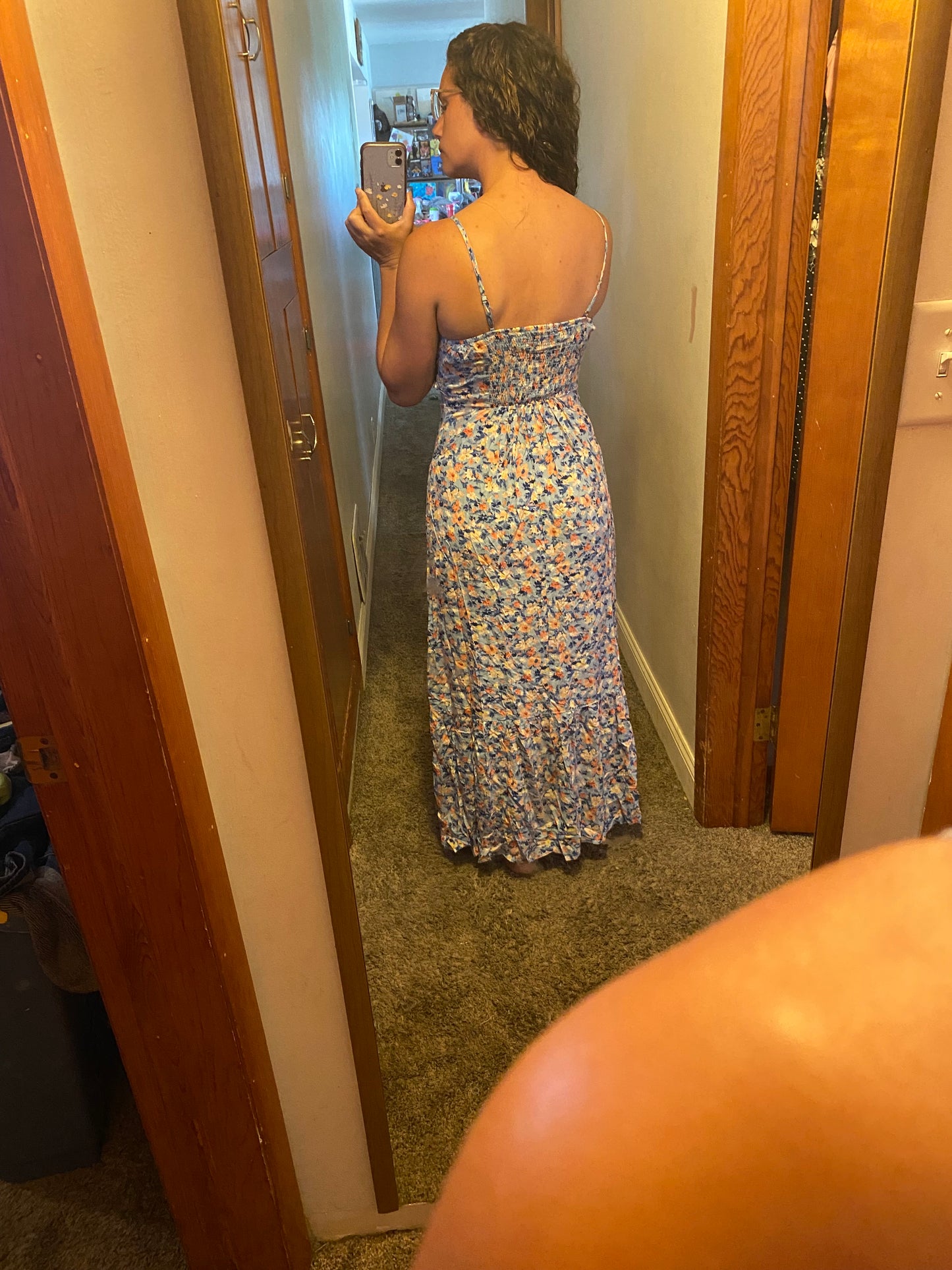 Blue Floral Maxi Dress INS